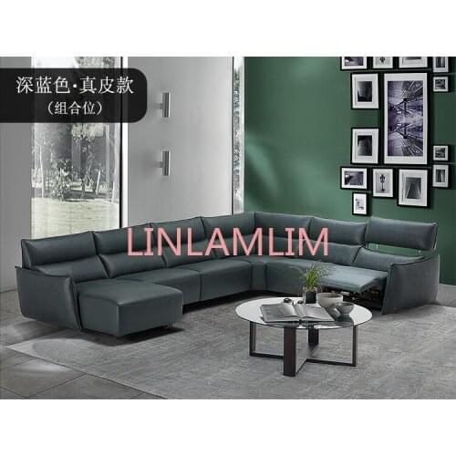 Living Room Sofa set L corner sofa recliner electric couch genuine leather sectional sofas U muebles de sala moveis para casa