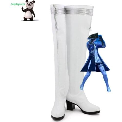 FF14 Final Fantasy XIV Alphinaud Leveilleur White Cosplay Shoes Long Boots Leather CosplayLove For Halloween Christmas