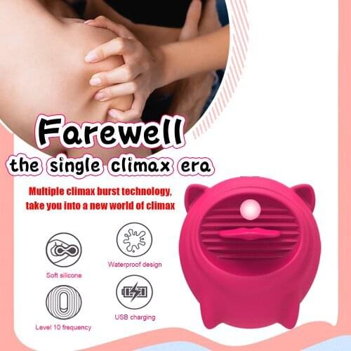 Cute Puppy Shape Tongue Licking Vibrator Sex Toys for Women Nipple Sucking Massager Female Clitoris Sucker Masturbators Adults