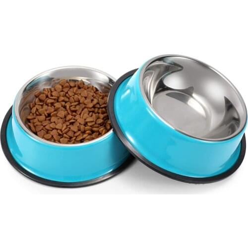 Stainless Steel Dog Bowl with Rubber Base for Small/Medium/Large Dogs Pets Feeder Bowl and Water Bowl Perfect Choice