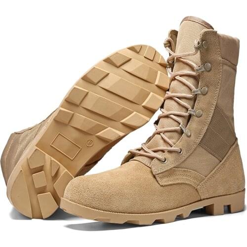 Men Desert Tactical Military Boots Breathable Outdoor Zapatos Ankle Lace-up Combat Boots Quality Special Force Tactical Shoes