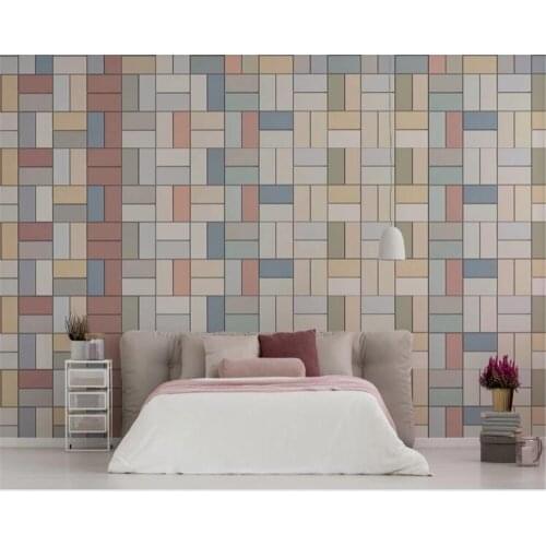 Beibehang wall paper for living room Retro Vintage 3D Mural 3d Wood Block Woodgrain Wallpaper Background Wall papel de parede 3d