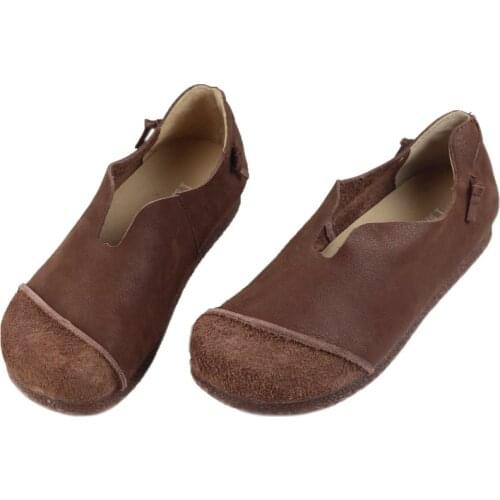 Careaymade-New Genuine Leather pure handmade shoes,the retro art mori girl shoes,Womens casual comfortable Flats shoes,4 colors