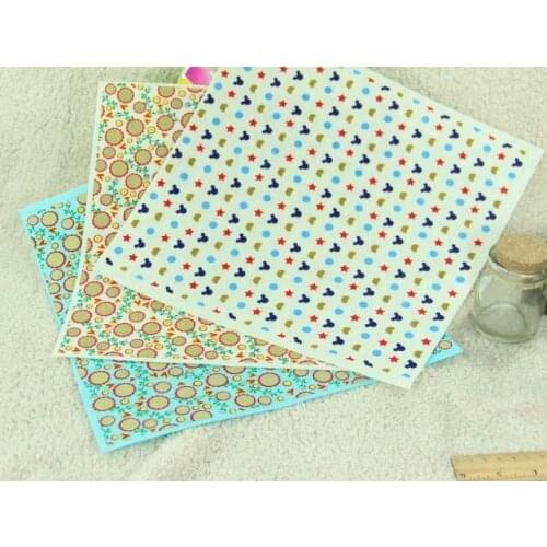 Newly Design 1MM 14x14cm Cute Mouse & Sunflower Printed Felt fabric, polyester,DIY felt fabric Polyester felt fabric pack