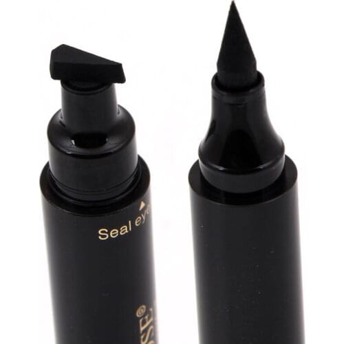 Winged Eyeliner Stamp Waterproof Makeup Cosmetic Eye Liner Pencil Black Liquid