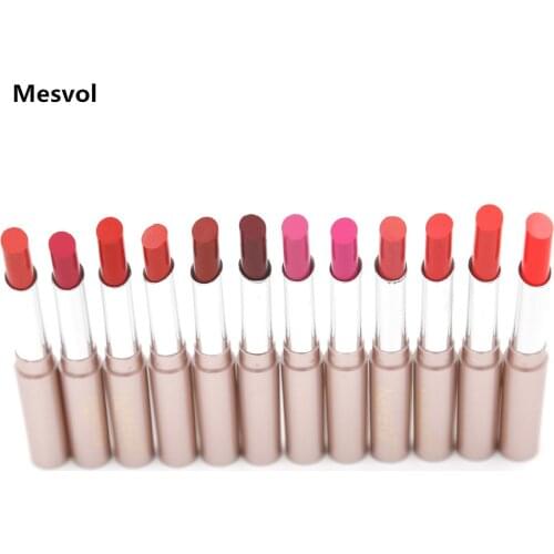 Lipstick Makeup Fashion Colorful Lipsticks 12 Pics 12 colors Moisting Red Lip Stick Set P8516