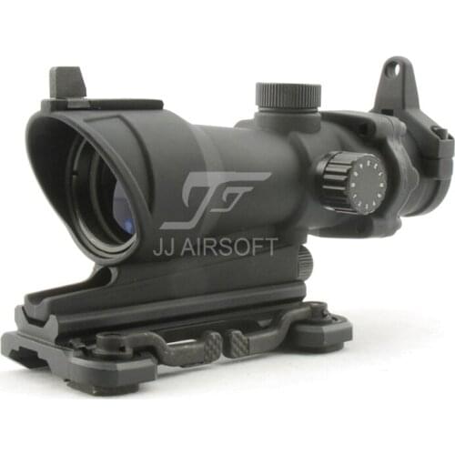 JJ Airsoft ACOG Style 4x32 Scope Red/Green Reticle w QD Mount (Black/Tan) Full Illumination FREE SHIPPING