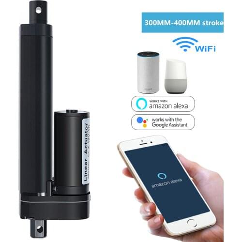 12V WIFI Remote Control Linear Actuator 300mm 400mm stroke Actuators for Equipment Lifting Electric Window Opener Great Power