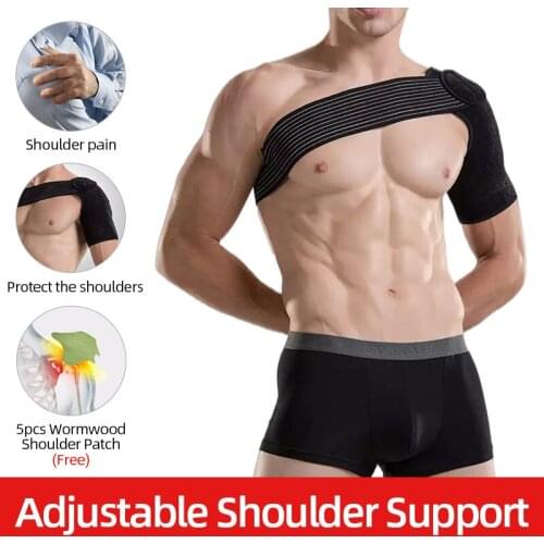 Adjustable Shoulder Bandage Belt Arm Joint Pain Injury Sports Single Shoulder Strap Guard Wrap Brace Protective Gear