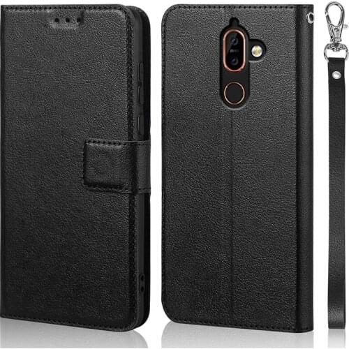 Luxury Flip Case for Nokia 7 Plus TA-1046 Cover Original Book Design Leather Phone Coque Wallet Capa Stand With Strap Card