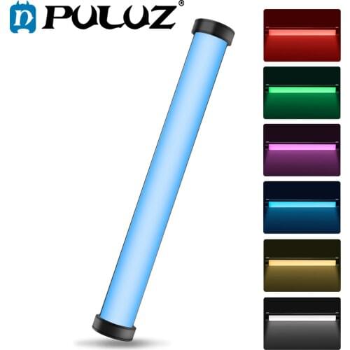 PULUZ RGB Handheld LED Light Wand Rechargeable Photography Light Stick Portable Magnetic LED Fill Light