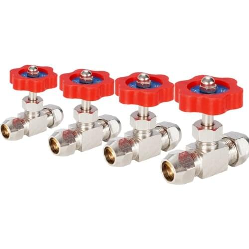 6mm 8mm 10mm 12mm Hole Dia Orange Plastic Handle Metal High Pressure Durable Tube Needle Type Globe Valve