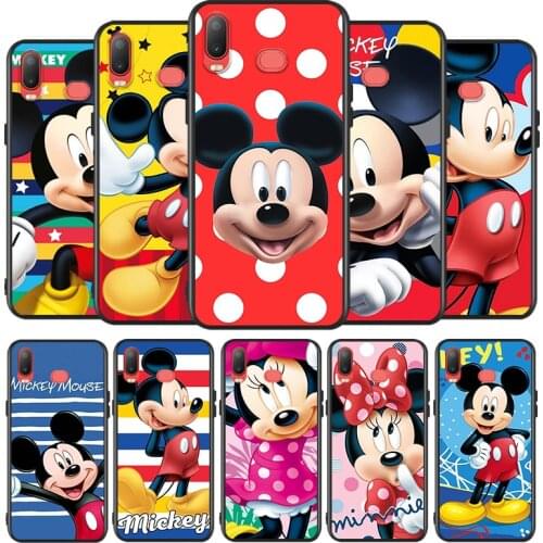 Cute Mickey Disney Mouse for Samsung Galaxy A9 A8 Star A750 A7 A6 A5 A3 Plus 2018 2017 2016 Silicone Black Phone Case Soft Cover