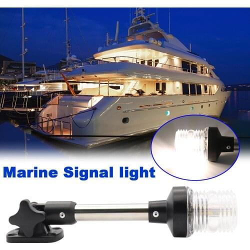 12V DC Led Boat Light Stainless Steel Marine Nautical Waterproof Mile Navigation Anchor Lights All Round 360° White LED 12-24V