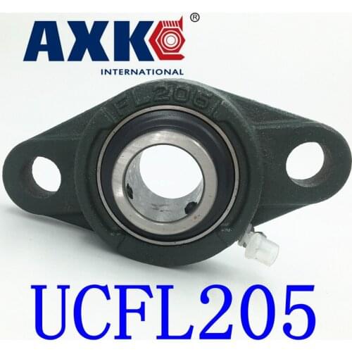 2021 Top Fashion Sale Rodamientos Thrust Bearing Axk Ucfl205 25mm Mounted Pillow Block Bearing Solid Base Cast Iron Housing