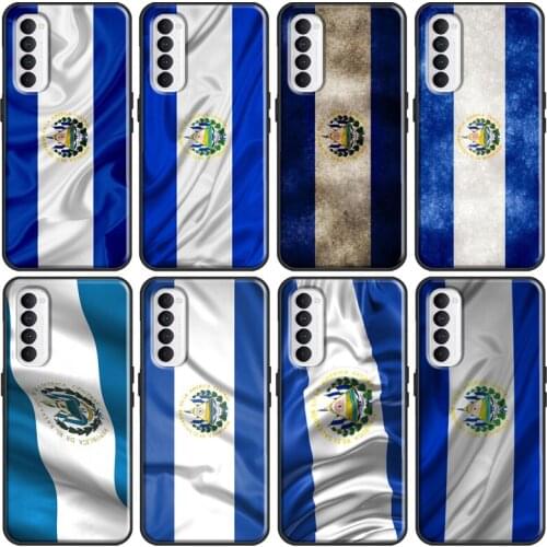 El Salvador National Flag Case For Realme C3 XT 6 7 X2 X50 X7 Pro OnePlus 8 7 Pro 7T Nord For OPPO A9 Reno 4 Pro