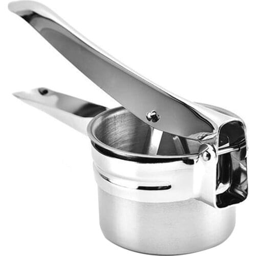 VOGVIGO 3 In 1 Stainless Steel Potato Manual Masher Garlic Press Mashed Potato Press Juicer Kitchen Tools Potato Slicer