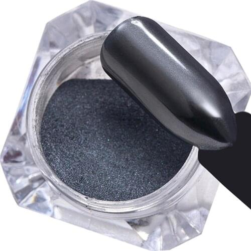 Magic Mirror Powder Electroplated Mirror Black Decoration Black Nail Art Nail Supplies Super Shiny Nail Art Glitter Decoration