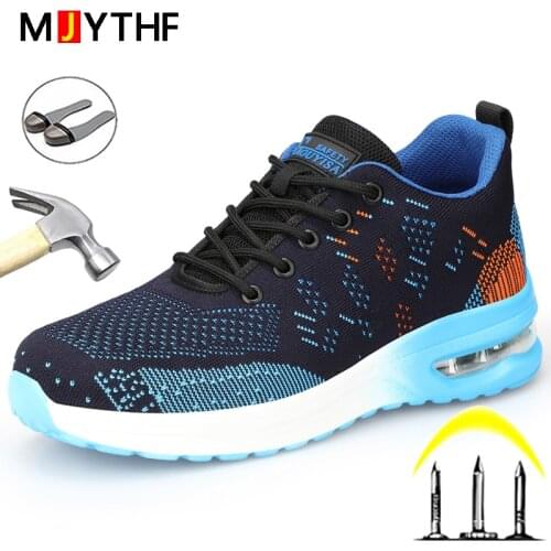 Work Boots Safety Steel Toe Shoes Men Work Sneakers Men Indestructible Footwear Work Shoes Women Men Safety Shoes Dropshipping