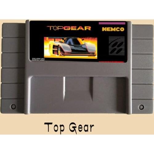 Top Gear 16 bit Big Gray Game Card For NTSC Game Player 20pcs/lot