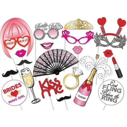 22pcs Photograph Photo Booth Props Chalk Board Decoration Photobooth Birthday Wedding Decorations Event Party Supplies Photocall