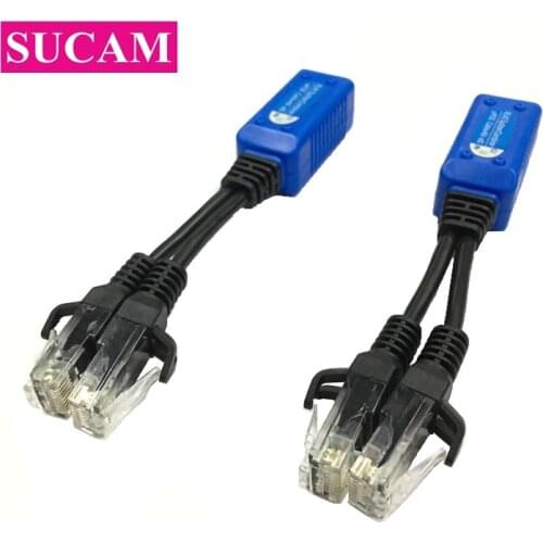 5Pair/lot RJ45 Splitter Combiner uPOE Cable Kit POE Adapter Connectors Passive Power Cable for POE IP CCTV Security Camera