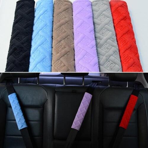 80% HOT SALES !!!1 Pair Stylish Car Safety Seat Belt Plush Head Support Cushion Shoulder Pads