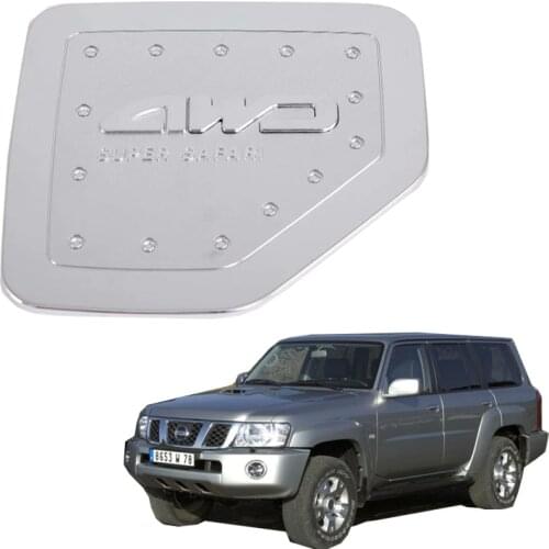 Car Chrome Oil Tank Cover Protector For Nissan Patrol Y61 Accessories 2005-2012