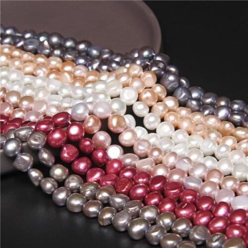 9-10 Natural Pearl Beads Freshwater Pearl Bead Baroque Loose Perles For DIY Craft Bracelet Necklace Jewelry Making 14" strand