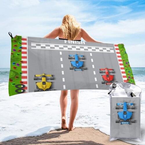 Quick Drying Pocket Towel Race Finish Top View Portable Water Absorbent Towel No Pilling Sports Bath Towel