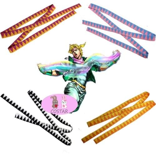 COSTAR Anime JoJos Bizarre Adventure Caesar Anthonio Zeppeli Headband Head Rope 150*2cm Kujo Jotaro Belt Headwear Cosplay Prop