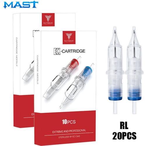 Box Of 20pcs Disposable Sterile Tattoo Cartridge Needles For Tattoo Rotary Pen Round Liner Shader Supplies