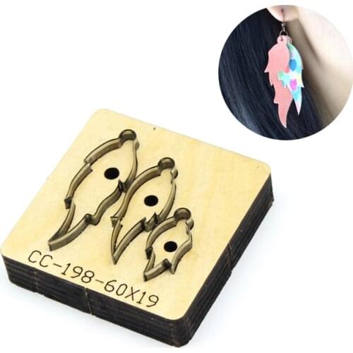 Japan Steel Die Cut Steel Punch Leaf Earrings Cutting Mold Wood Dies Leather Blade Rule Cutter DIY Leather Crafts