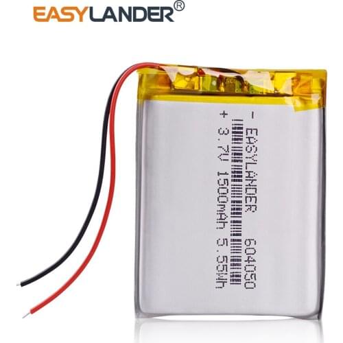 3.7V 1500mAh 604050 Lipo Battery Lithium Polymer Battery Li-Po li ion Lipo cells For Toy MP3 MP4 GPS Speaker Mobile Phone DIY