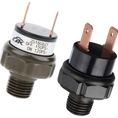 2PCS Automatic Air Pressure Switch Tank Mount Type Thread 1/4'' NPT 12V for Train/Horn