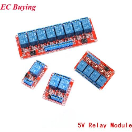 5V 1 2 4 8 Channel Relay Module 1 2 4 8 Way Road High and Low Level Trigger Relay Control with Optocoupler for Arduino