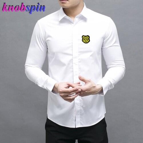 Brand Business Men Shirt 2019 Long sleeve Solid Slim Camisas masculina high quality Pure Cotton Shirts for men Plus size Chemise