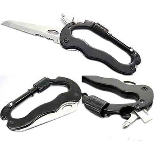 EDC Folding Knife Tool Camp Multi Hanging Buckle Hike Mountain Climb Outdoor Gear Multifunctional Carabiner Multipurpose