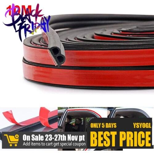 10M/32Ft Car Door Seal Strip B Shape Adhesive Auto Rubber Weather Draft Seal Strip for Car Door Soundproofing Weather Stripping