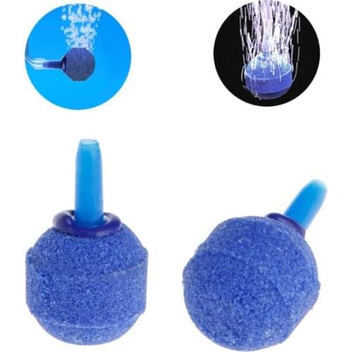 Air Stone Bubble Aquarium Fish Tank Pump Hydroponics Aerator Diffuser Ball Shape Q0KA