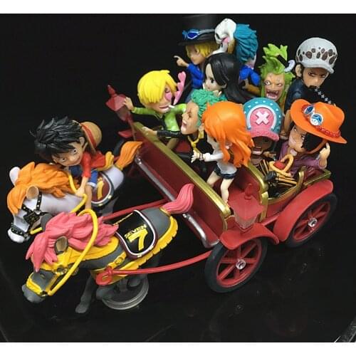 [Funny] Anime One Piece 20th Anniversary Carriage Ichiban Kuji WCF Luffy Zoro Sanji Nami PVC Action Figure Collection Model toy