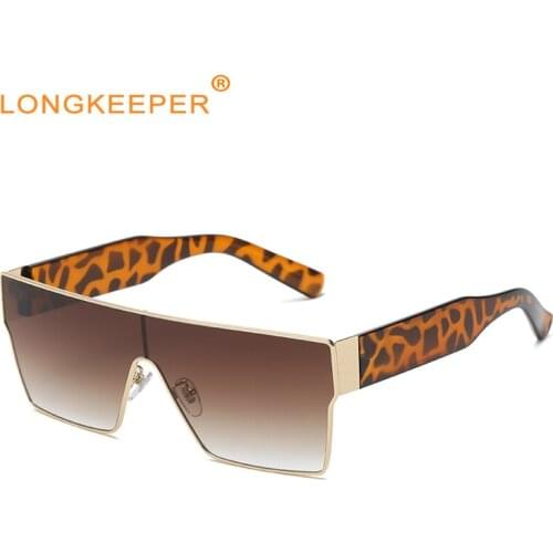 Oversize Flat Top Women Sunglasses 2021 Classic Shield Shape Brand Design Big Frame Square Sun Glasses Female UV400 Eyewear