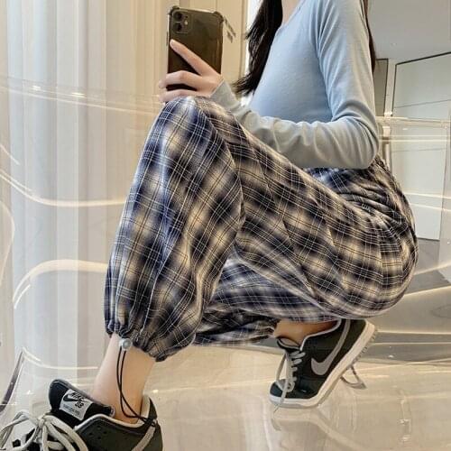 ZITY Women's Plaid Trousers