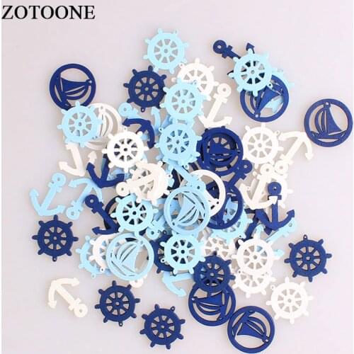 ZOTOONE Mix Anchor Wodden Buttons For Clothing Anchor Decor DIY Scrapbooking Needlework Craft Sewing Wood Buttons Accessories E