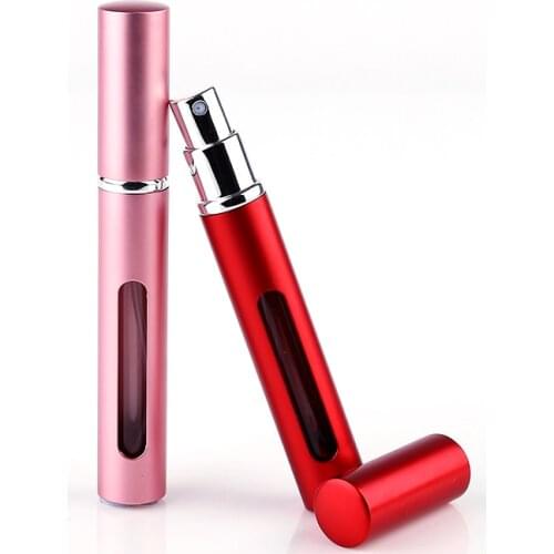 1Pcs 5Ml Portable Mini Aluminum Refillable Perfume Ottle With Spray Empty Cosmetic Container Atomizer Suitable For Travelers