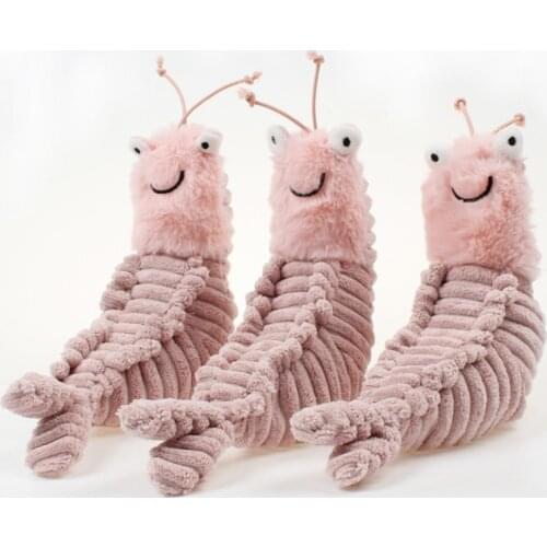 22cm Lovely Sheldon Shrimp Plush Toy Stuffed Animal Cartoon Scales Toys for Kids Birthday Gifts