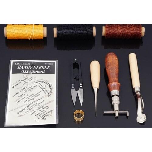9Pcs/Set DIY Leather Handmade Manual Sewing Suit Tools Set Leathercraft Professional Handicraft 2019NEW Artistic Quality Durable
