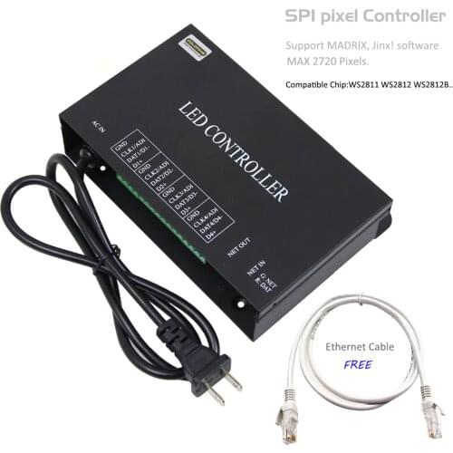 2020 Artnet Eternet to SPI Pixel Controller 4 Ports 4096 Pixels h802ra Support MADRIX Jinx! Resolume