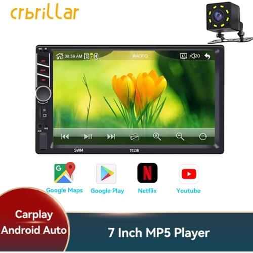 2 Din Carplay Car Radio Auto MP5 Video Player Bluetooth for Toyota vw Honda Handsfree USB 7 Inch Stereo Audio Head Unit