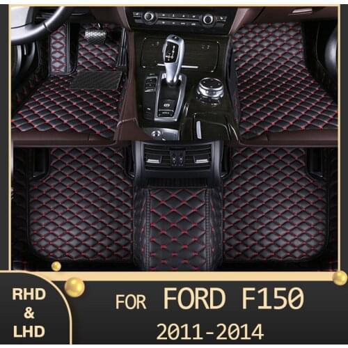 MIDOON Car floor mats for Ford F150 FOUR DOOR 2011 2012 2013 2014 Custom auto foot Pads automobile carpet cover